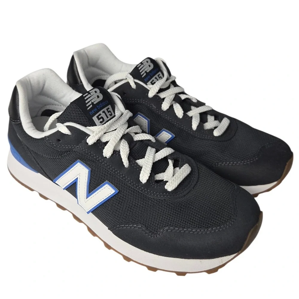 New Balance 515 Sneakers Men 7.5 Wide 2E Black Blue Running Shoes Comfort Casual